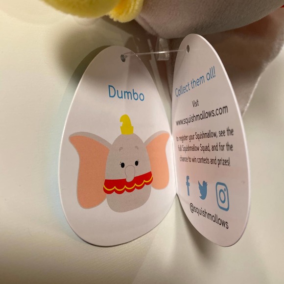 Squishmallows Dumbo Elephant 5" Disney Plush Stuffed Animal Mini Squishmallow - Picture 4 of 10